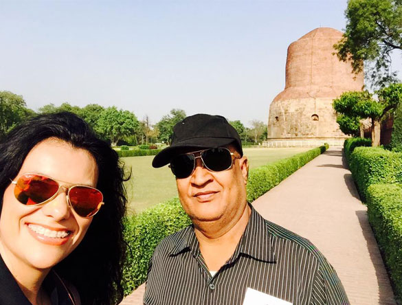 Guest Bertha Gudino at Dhamek Stupa Sarnath