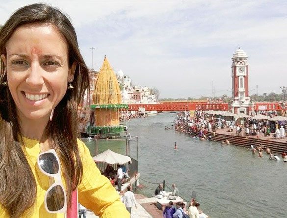 Magali Lhomy during Haridwar Tour